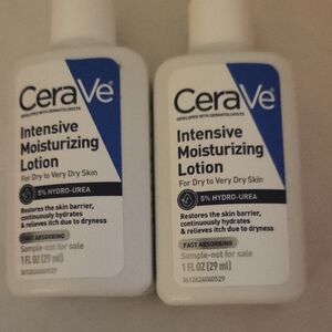 CeraVe Intensive Moisturizing Lotion 1oz Lot of 2 bottles